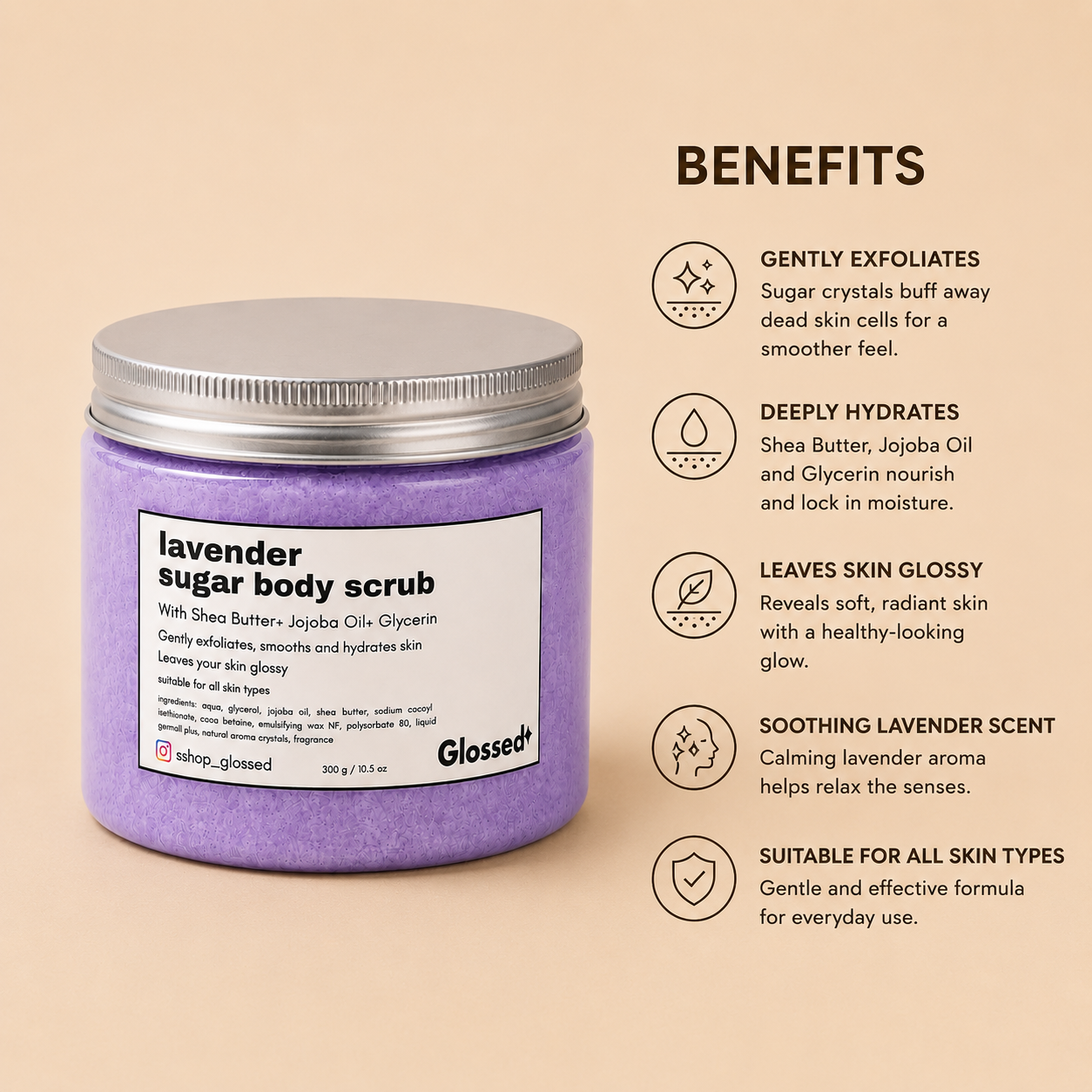 Lavender body scrub