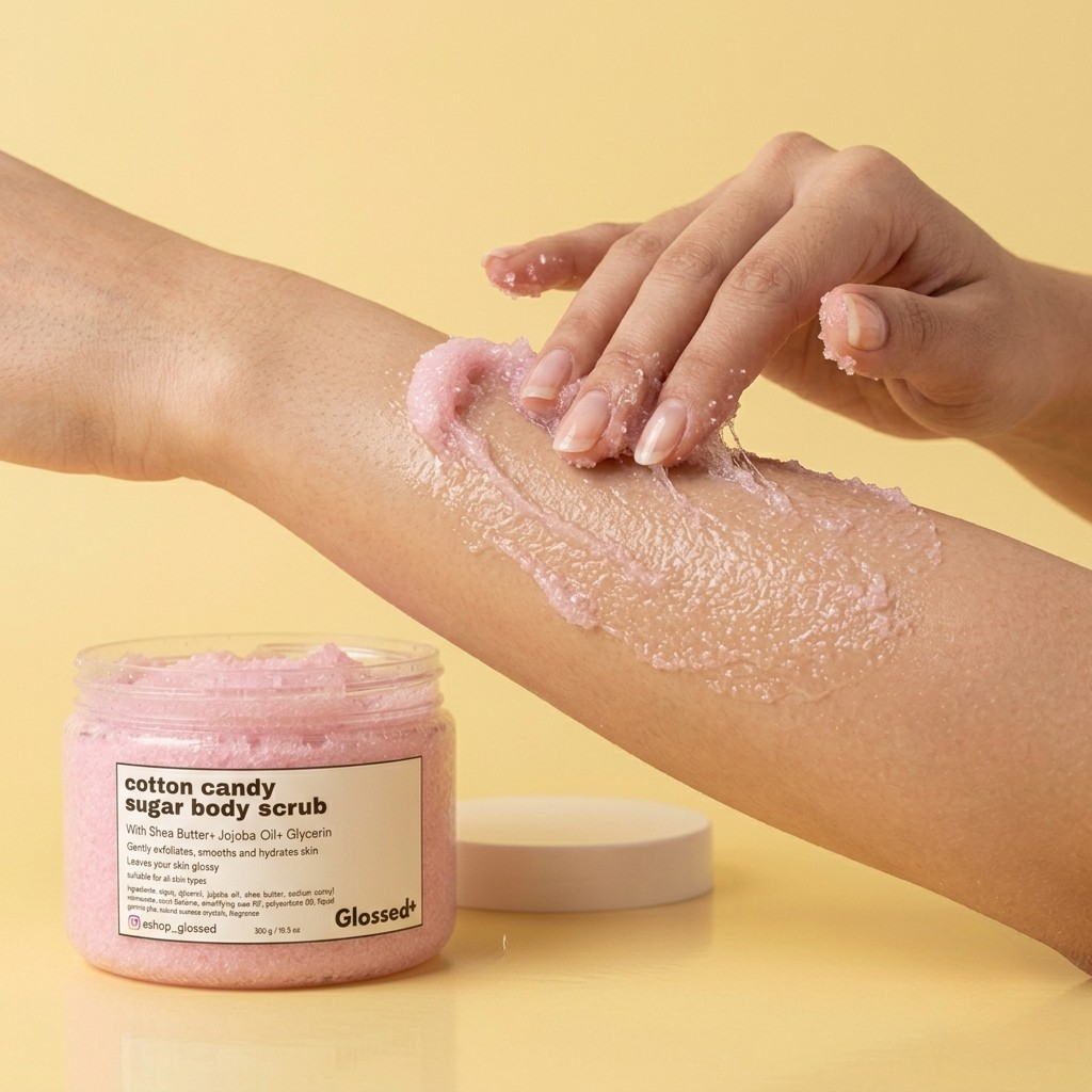 Cotton candy body scrub