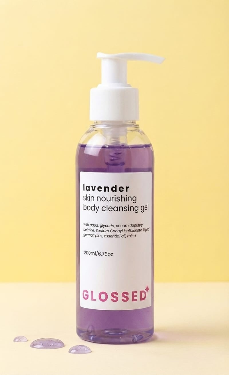 Lavender glycerin infused body cleansing gel