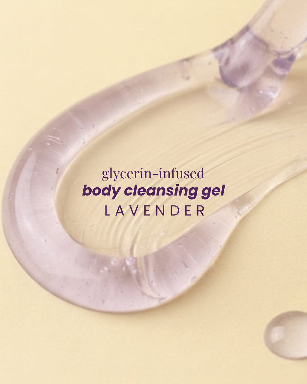 Lavender glycerin infused body cleansing gel
