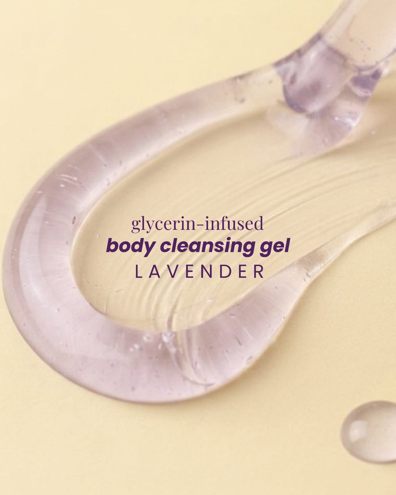 Lavender glycerin infused body cleansing gel