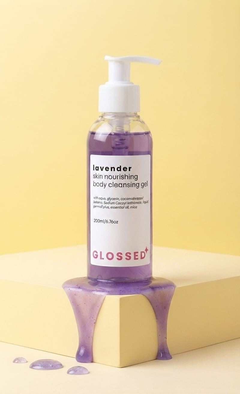Lavender glycerin infused body cleansing gel